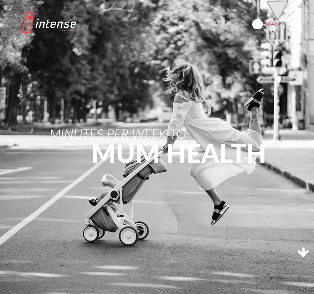 Intense Health — full homepage design, a health website