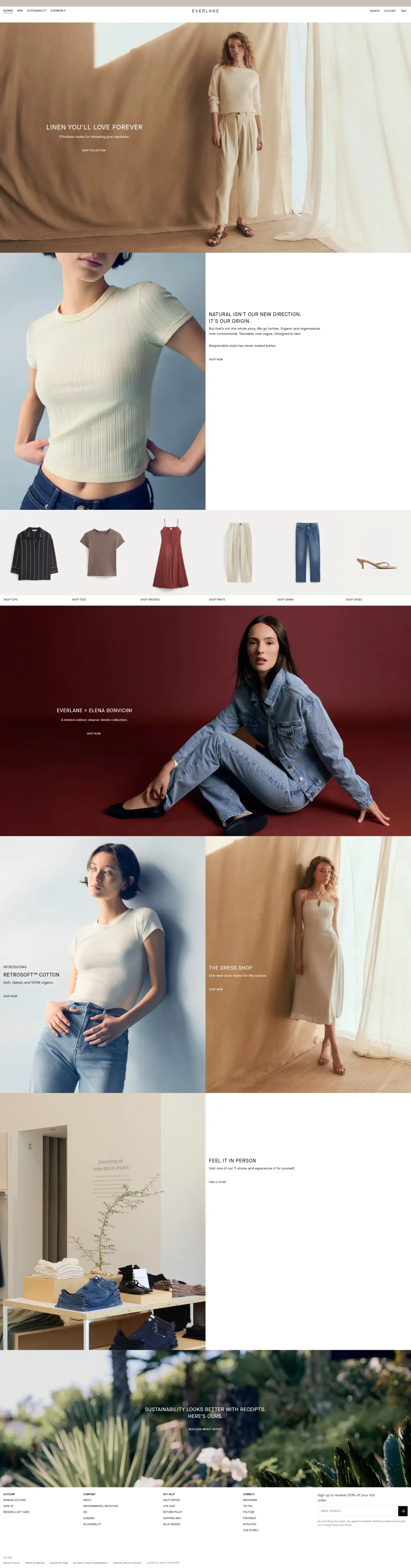 Everlane — website screenshot