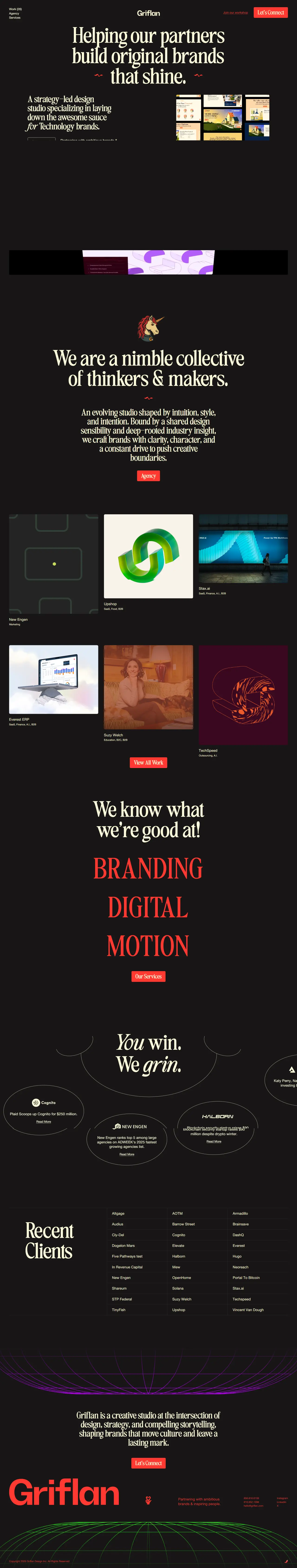 Griflan — website screenshot