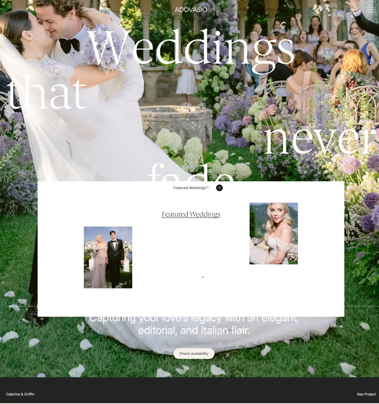 Adovasio — website screenshot