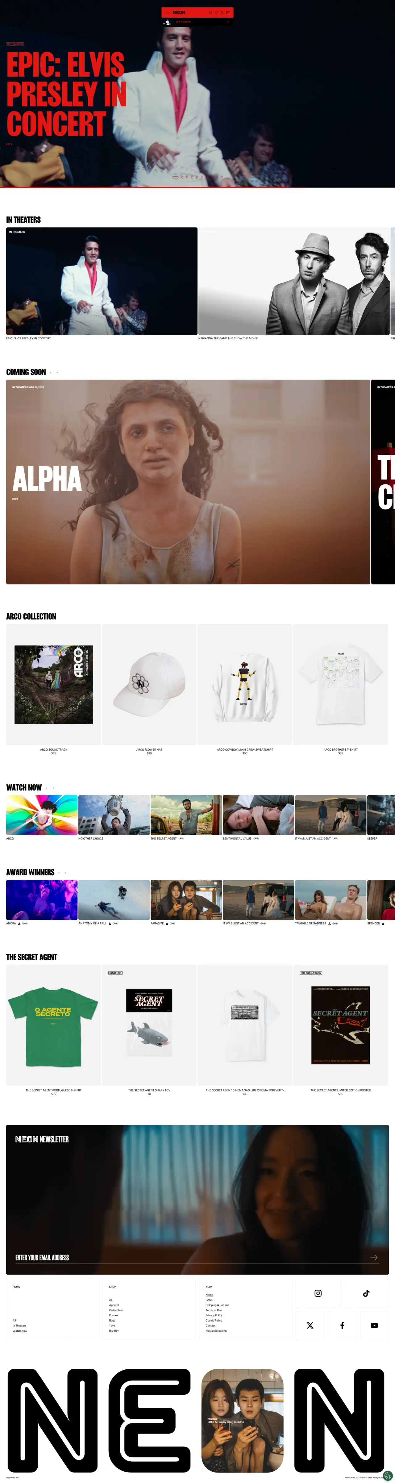 Neon Rated — website screenshot