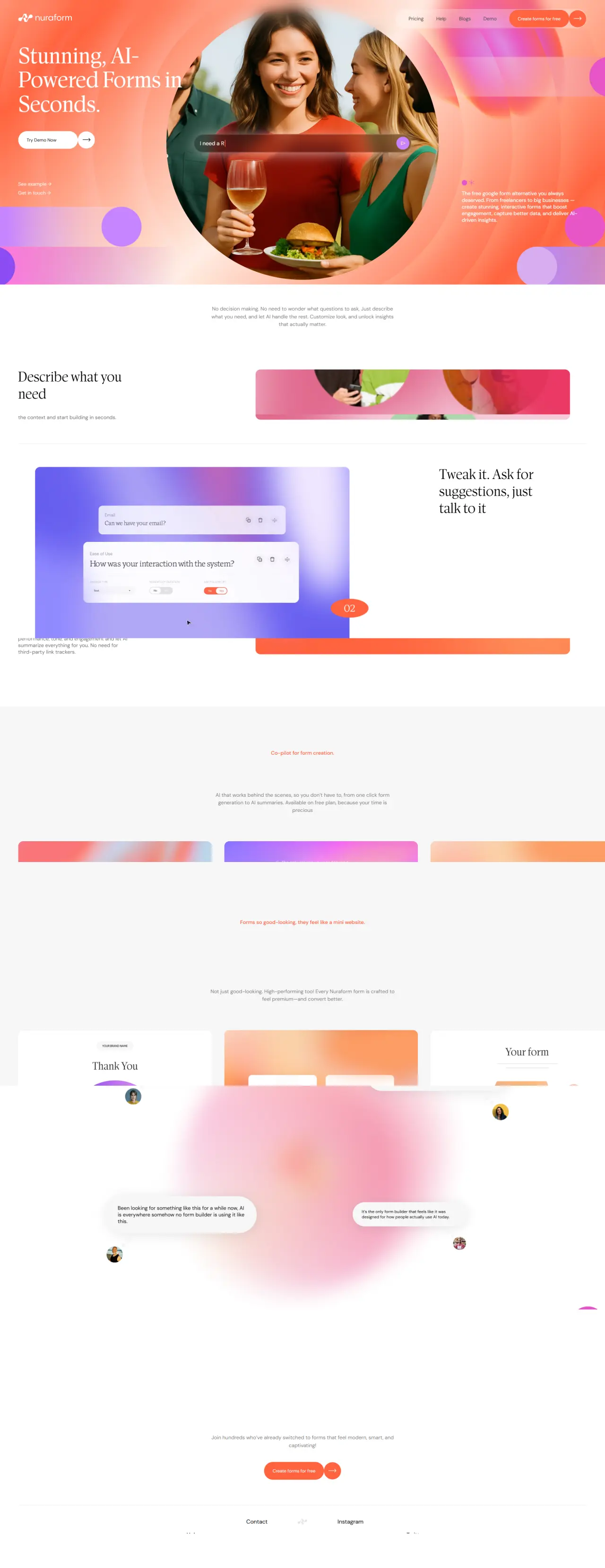 Nuraform — website screenshot