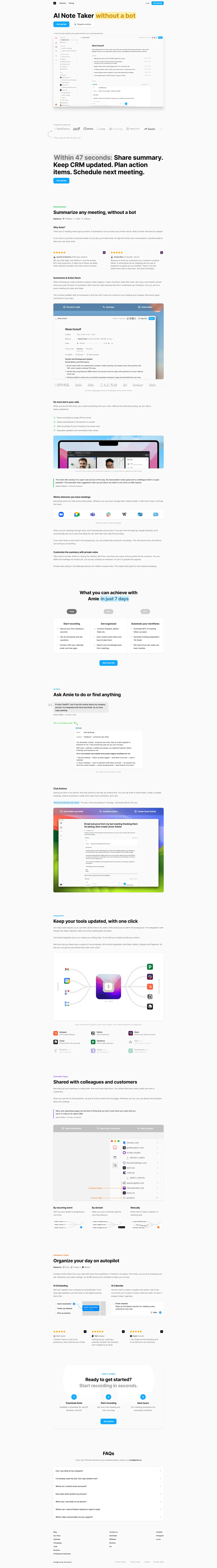 Amie — website screenshot