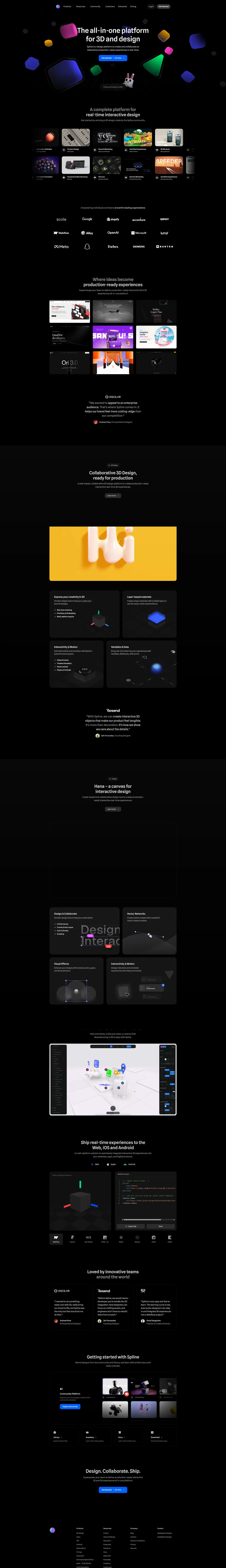 Spline — website screenshot