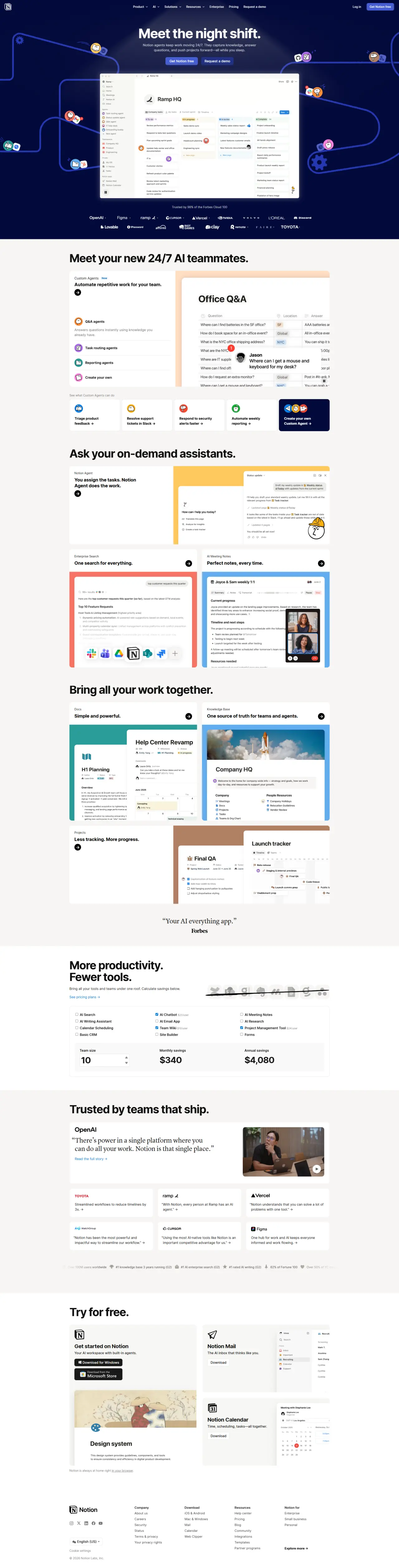 Notion — website screenshot