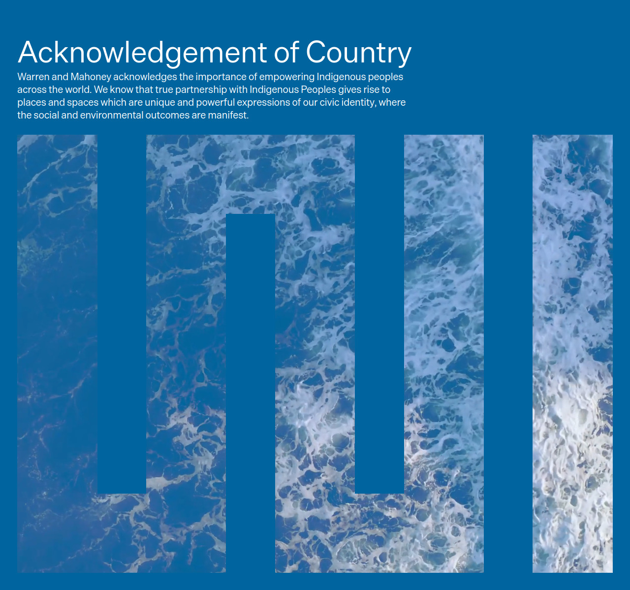 Warren & Mahoney Architects — website screenshot