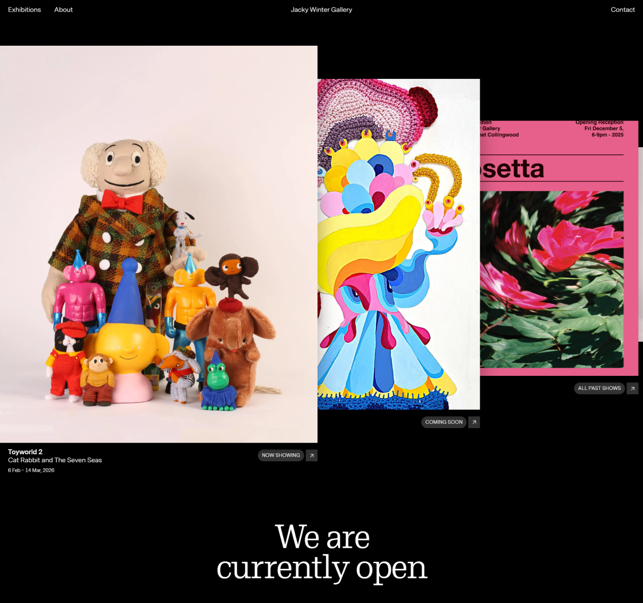 Jacky Winter Gallery — website screenshot