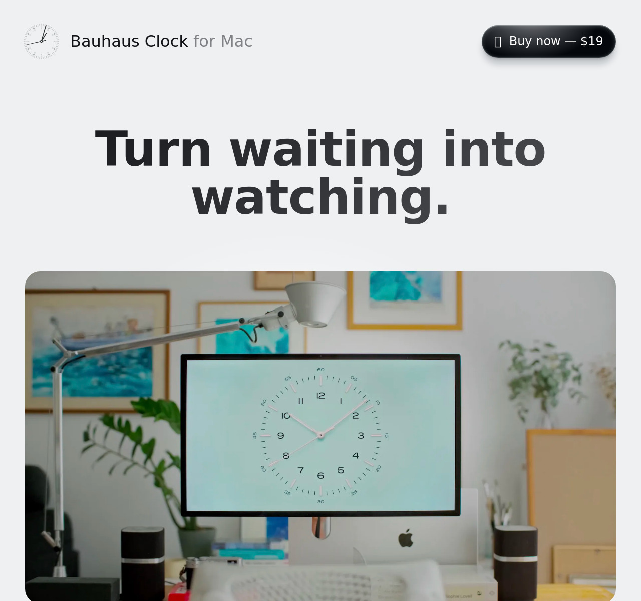 Bauhaus Clock — website screenshot