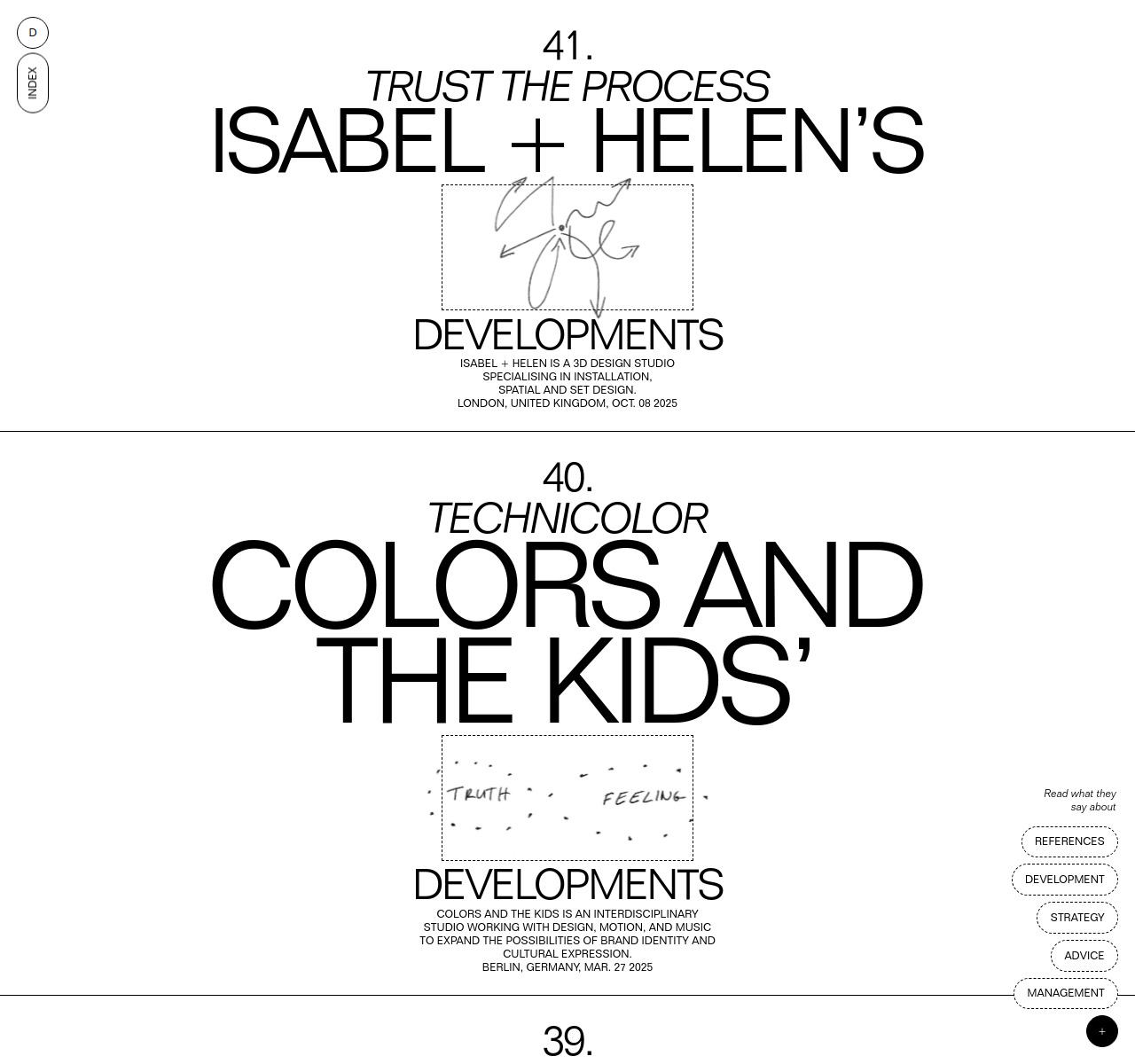 Developments — website screenshot