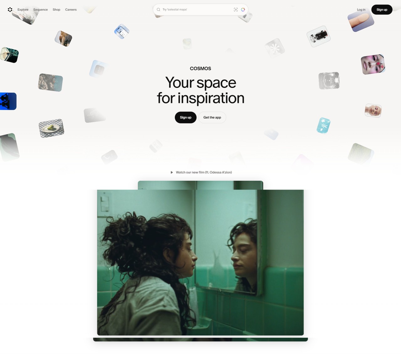 Cosmos homepage design — Software