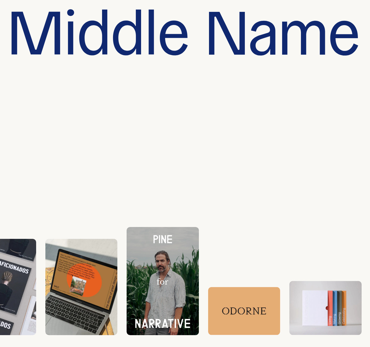 Middle Name — website screenshot