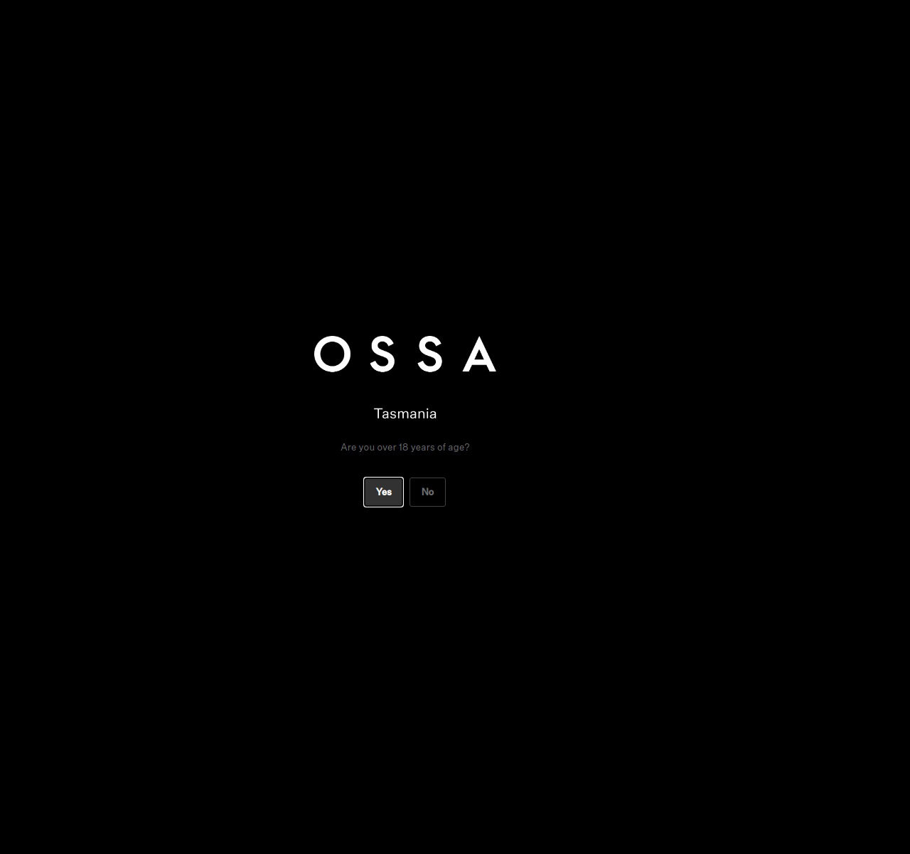 OSSA Wines — website screenshot