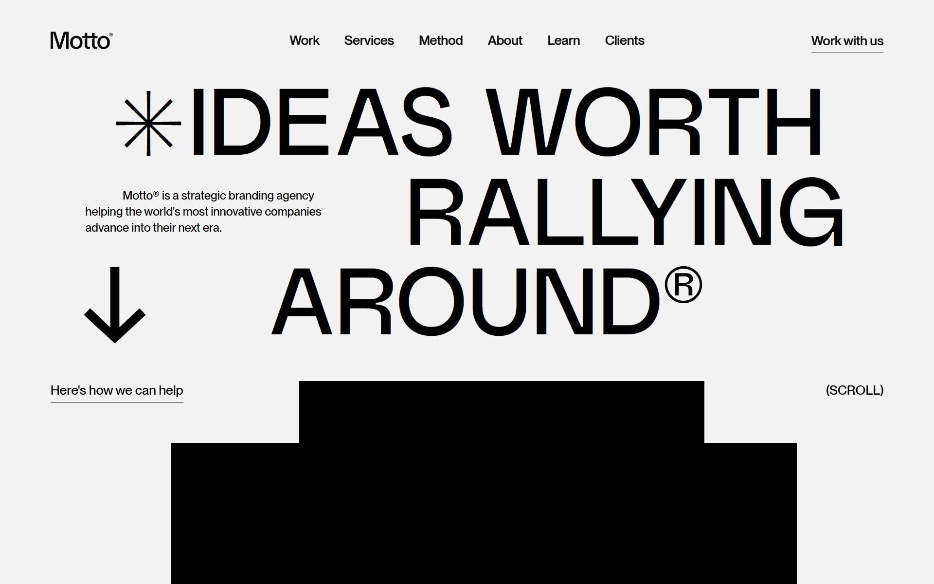 Motto — website screenshot