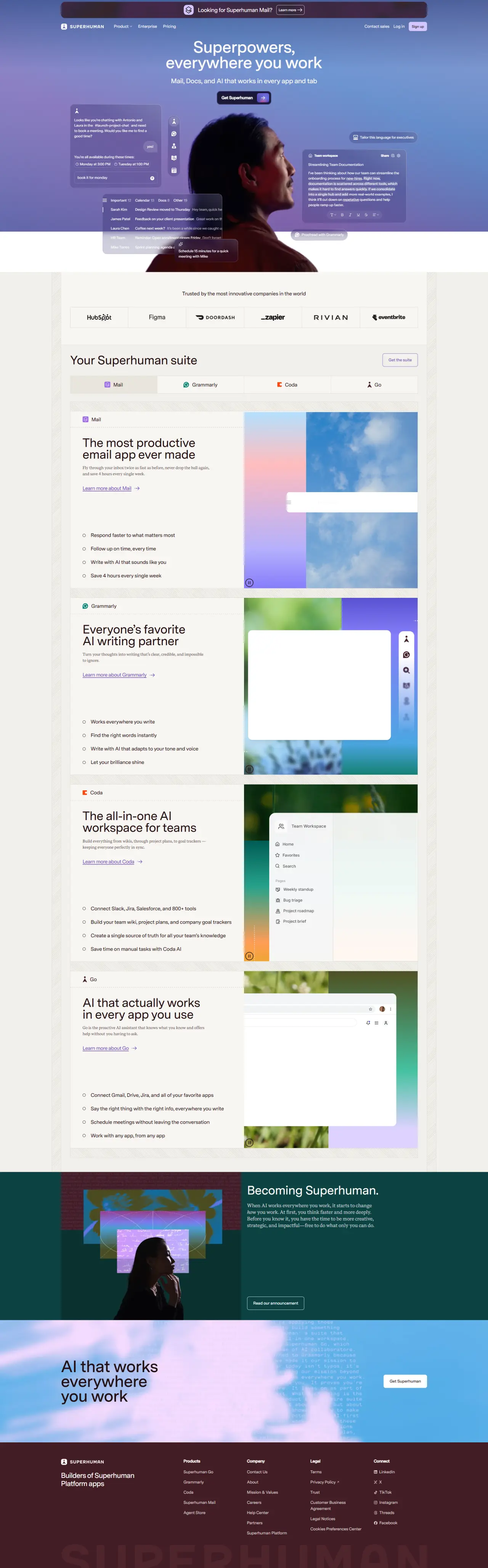 Superhuman — website screenshot
