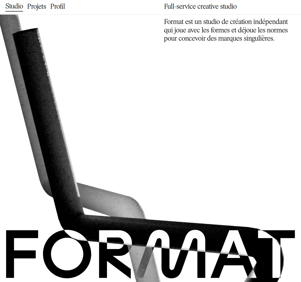 Studio Format — full homepage design, a advertising website