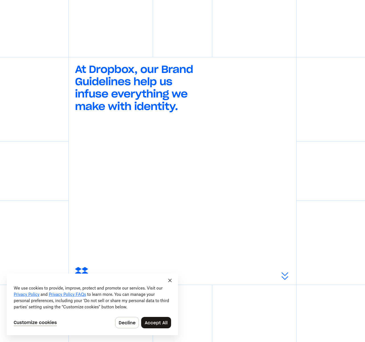 Dropbox Brand — full homepage design, a software website