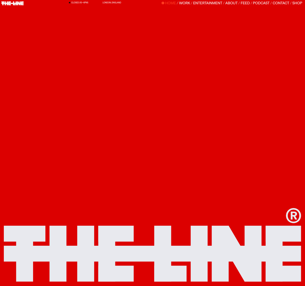 The Line Studio — full homepage design, a motion website