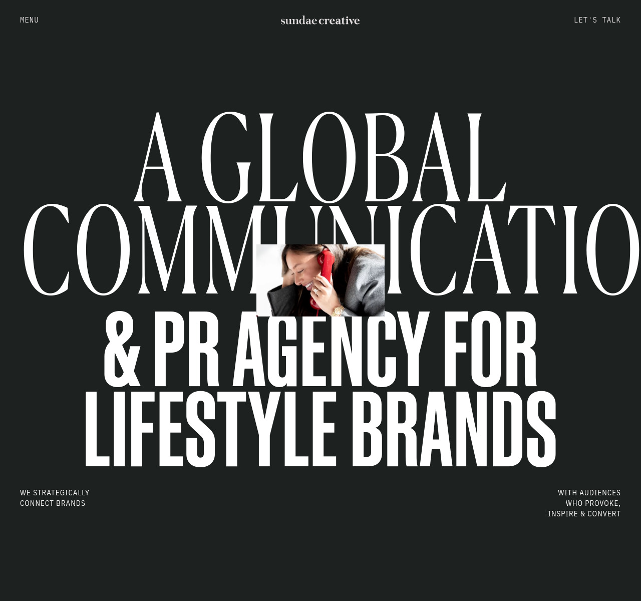 Sundae Creative — full homepage design, a service website